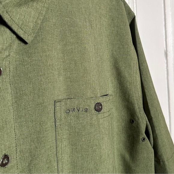 Orvis Men’s Short Sleeve Tech Shirt Collared UPF 30+ Quick Dry Outdoors Hiking - Picture 7 of 15